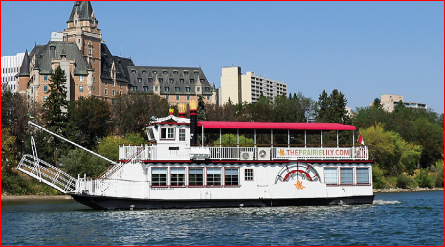 The Prairie Lily, saskatoon's paddleboat sailing on the South Saskatchewan river